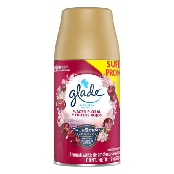 Repuesto Desodorante Ambiental Glade Automático Placer Floral y Frutos Rojos 270 ml Repuesto Desodorante Ambiental Glade Automático Placer Floral y Frutos Rojos 270 ml