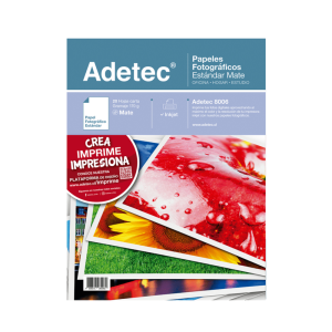 Papel Foto Adetec Mate Inkjet Carta 170 g 20 Hojas Papel Foto Adetec Mate Inkjet Carta 170 g 20 Hojas